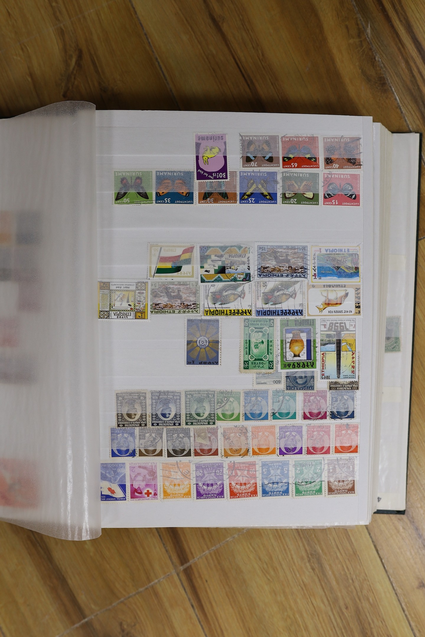 Stamps: Stock books with mint collection, including GB decimal issues, CI, IOM, British Commomwealth, various themes. (11albums)